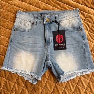 NWT Born Primitive Light Blue Denim Women's Shorts
